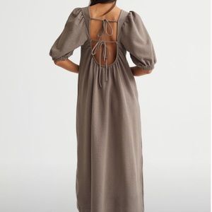 Waffled Jersey Midi Dress